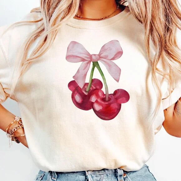 Cherry T-Shirt, Valentines Day Cherry Shirt - Picture 1 of 3